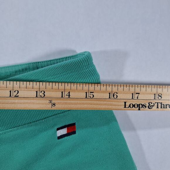 Tommy Hilfiger Sport Women's Medium Sweat Shorts Green Drawstring Cuffed Elastic - Picture 8 of 15